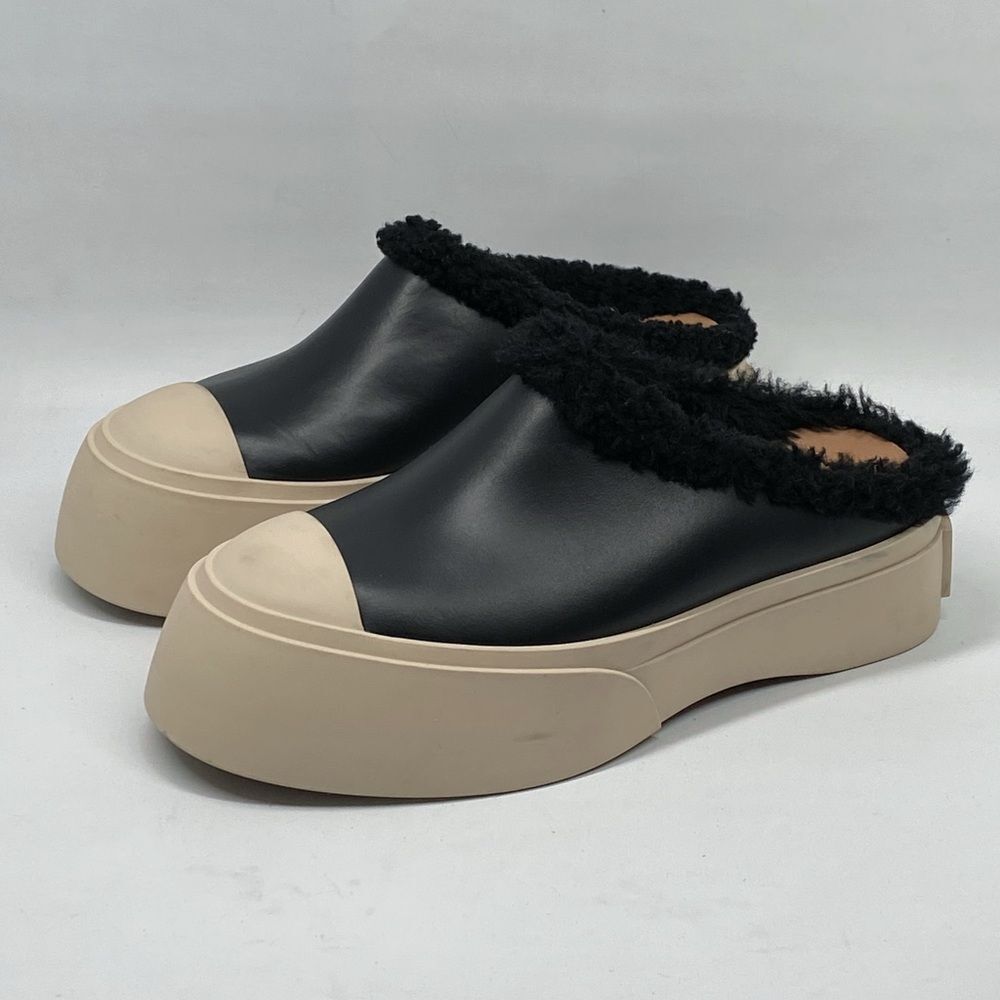 Marni Pablo Leather Shearling Mule Sneakers size 36